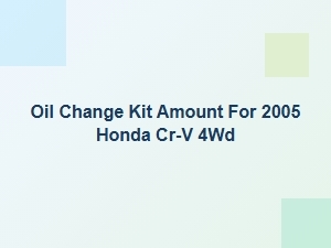 Essential Supplies for a Honda Cr-V Oil Change